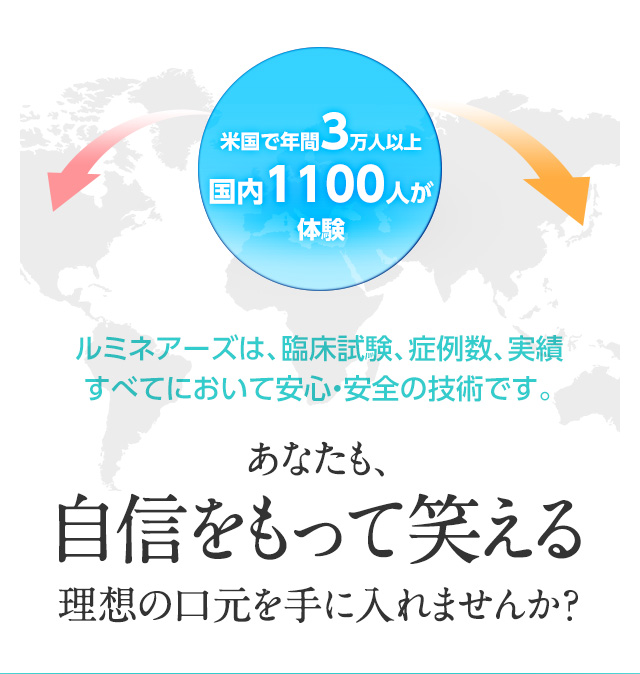 あなたも、自信をもって笑える理想の口元を手に入れませんか？